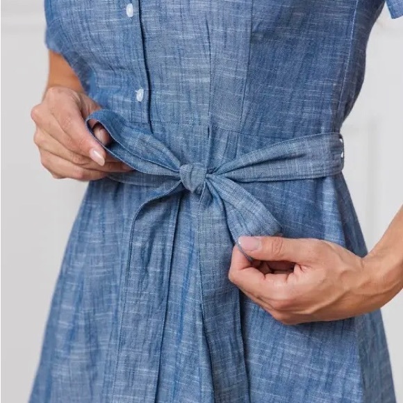 Hope and Henry Denim Casual Dress Size 12 “Quality Good for the Greater Good “ - Picture 3 of 8